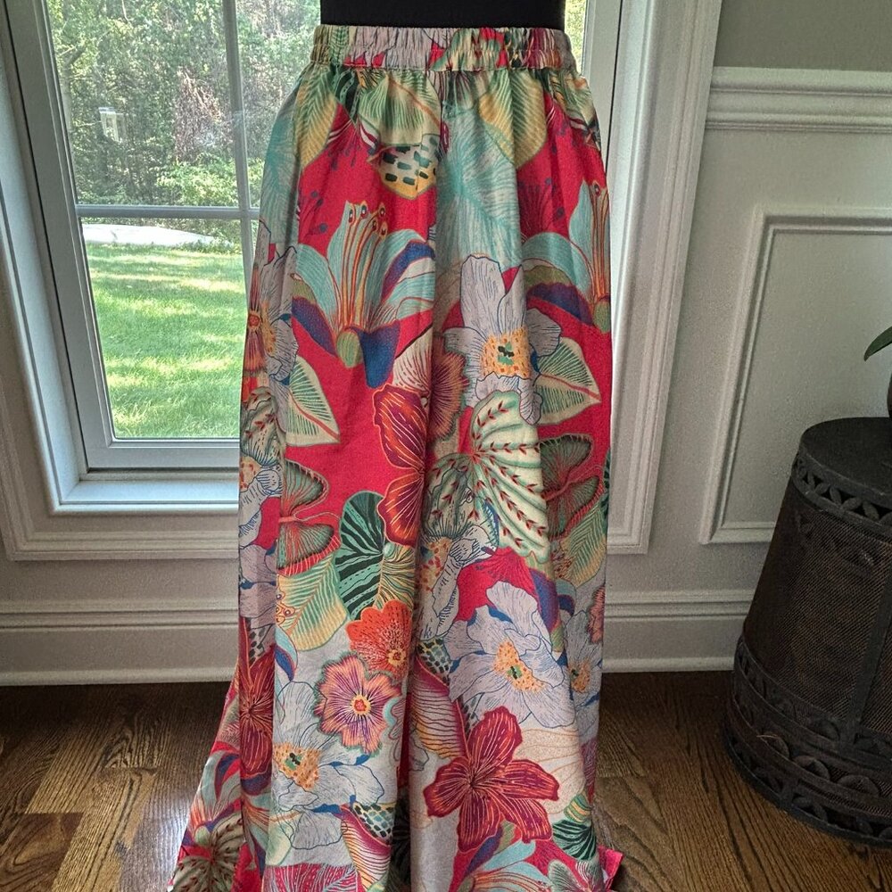 Rachel Zoe Floral Maxi Skirt ~ Women's Size Large